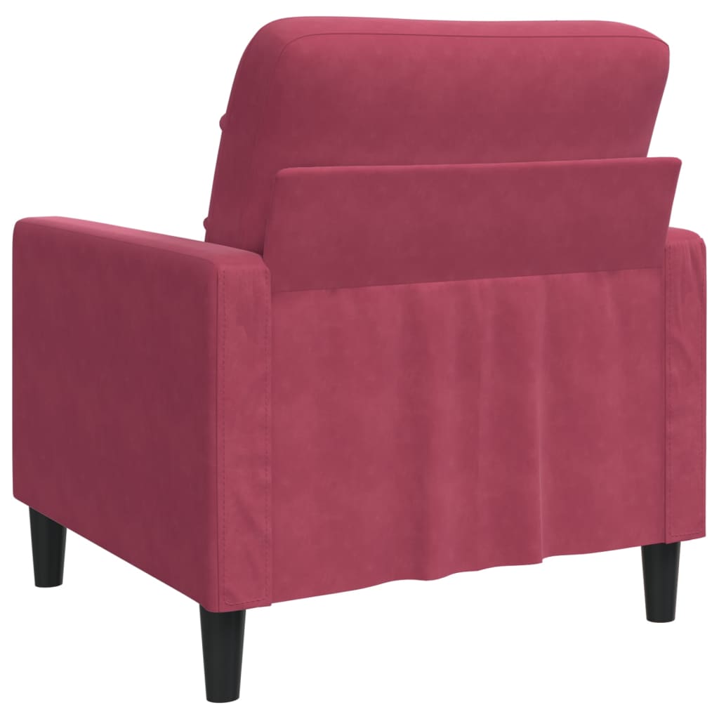 vidaXL Canapea de o persoană, roșu vin, 60 cm, catifea vidaXL Canapea de o persoană, roșu vin, 60 cm, catifea