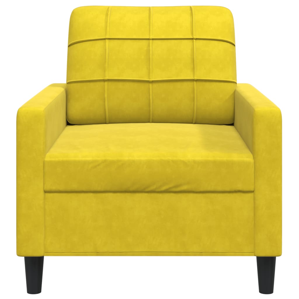 vidaXL Canapea de o persoană, galben, 60 cm, catifea vidaXL Canapea de o persoană, galben, 60 cm, catifea