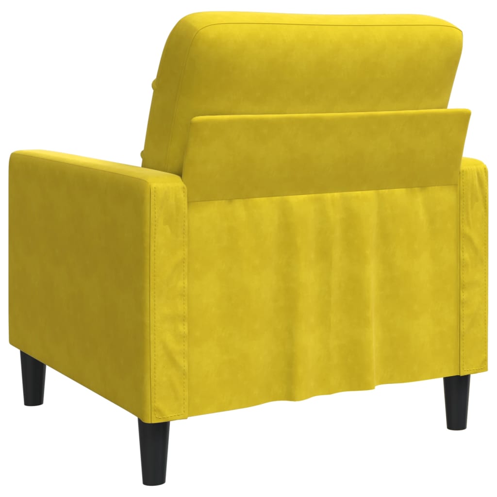 vidaXL Canapea de o persoană, galben, 60 cm, catifea vidaXL Canapea de o persoană, galben, 60 cm, catifea