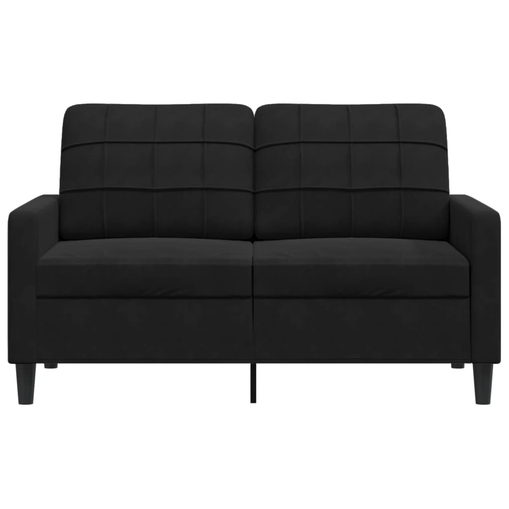 vidaXL Canapea cu 2 locuri, negru, 120 cm, catifea