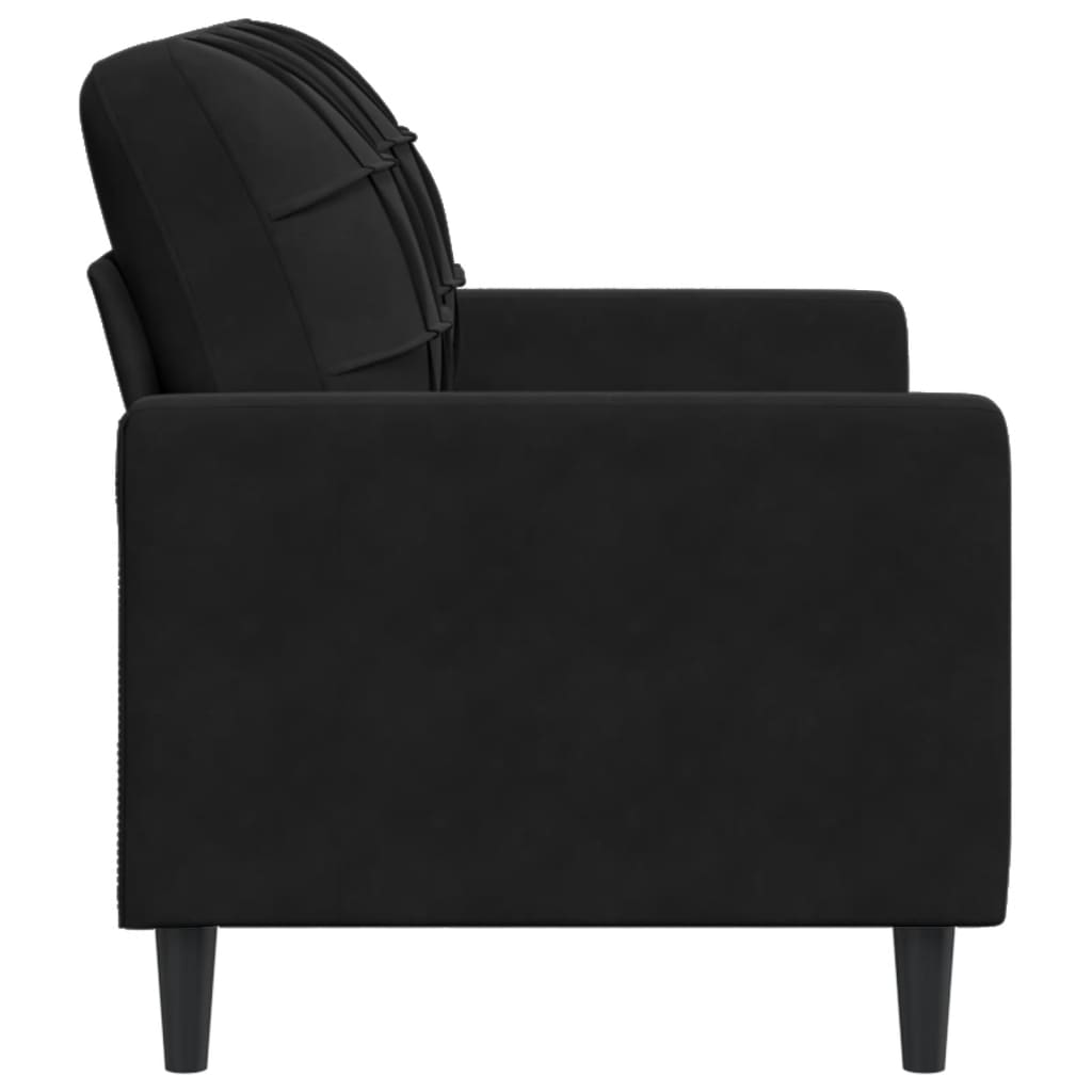 vidaXL Canapea cu 2 locuri, negru, 120 cm, catifea
