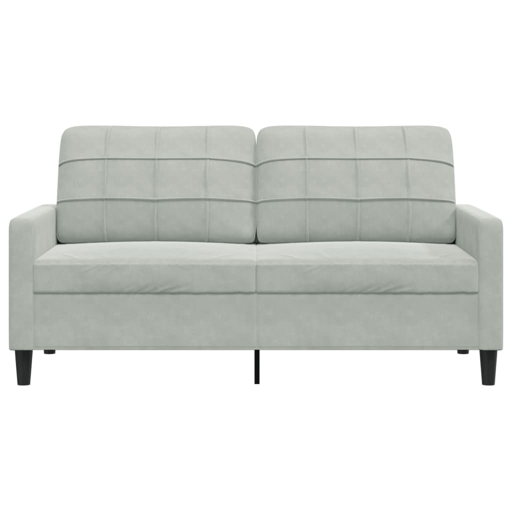 vidaXL Canapea cu 2 locuri, gri deschis, 140 cm, catifea vidaXL Canapea cu 2 locuri, gri deschis, 140 cm, catifea