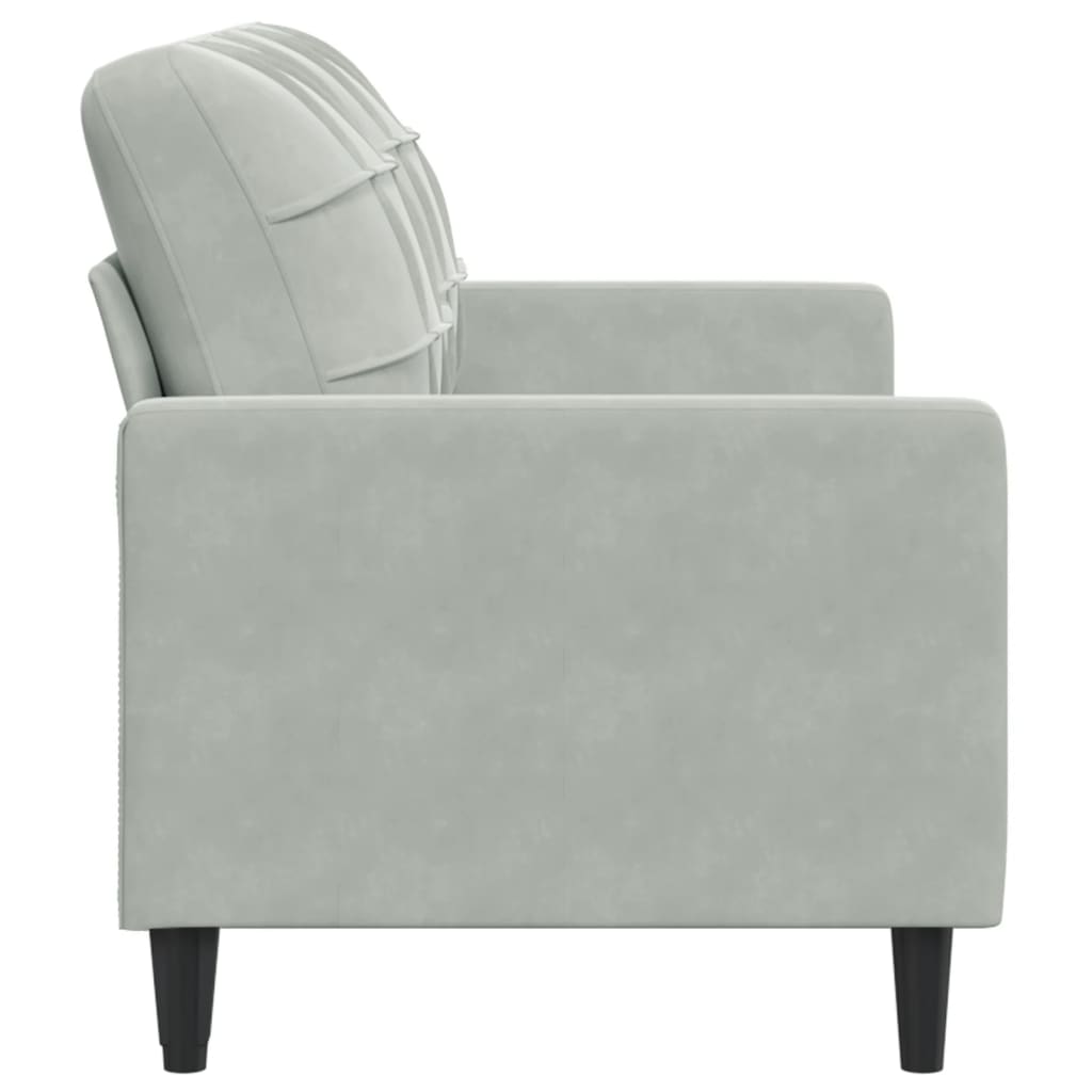 vidaXL Canapea cu 2 locuri, gri deschis, 140 cm, catifea vidaXL Canapea cu 2 locuri, gri deschis, 140 cm, catifea