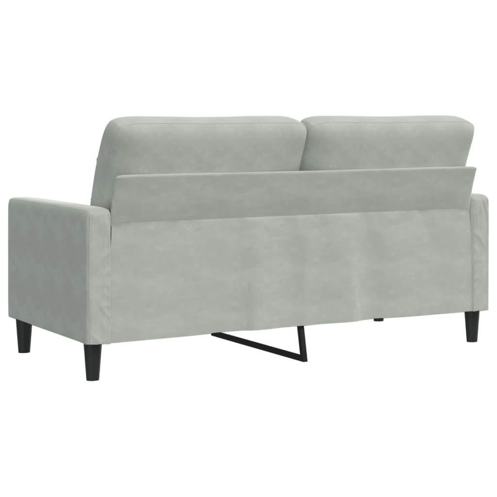 vidaXL Canapea cu 2 locuri, gri deschis, 140 cm, catifea vidaXL Canapea cu 2 locuri, gri deschis, 140 cm, catifea