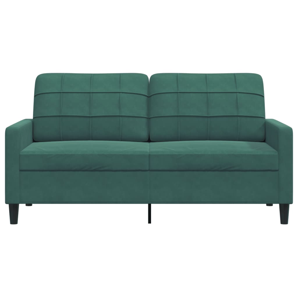 vidaXL Canapea cu 2 locuri, verde închis, 140 cm, catifea vidaXL Canapea cu 2 locuri, verde închis, 140 cm, catifea