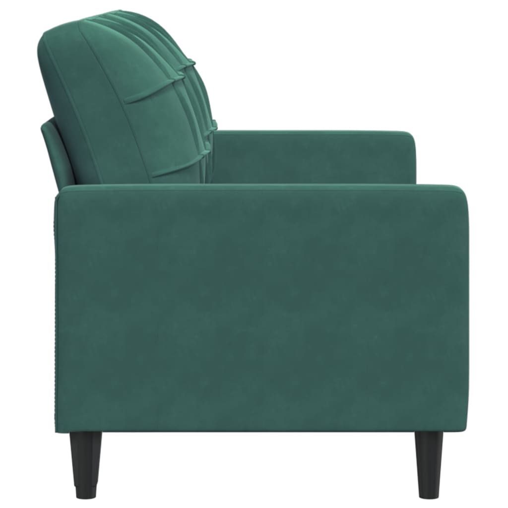 vidaXL Canapea cu 2 locuri, verde închis, 140 cm, catifea vidaXL Canapea cu 2 locuri, verde închis, 140 cm, catifea