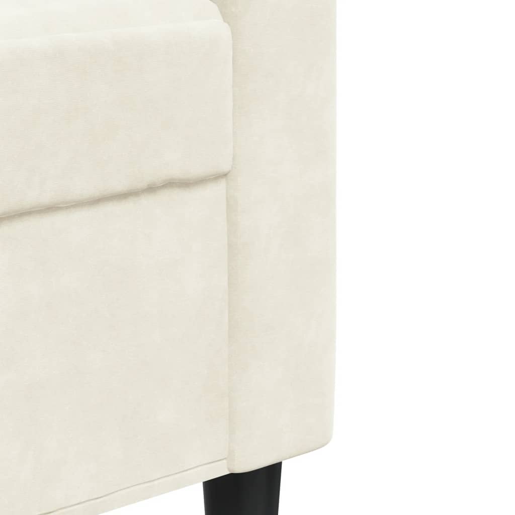 vidaXL Canapea cu 2 locuri, crem, 140 cm, catifea vidaXL Canapea cu 2 locuri, crem, 140 cm, catifea