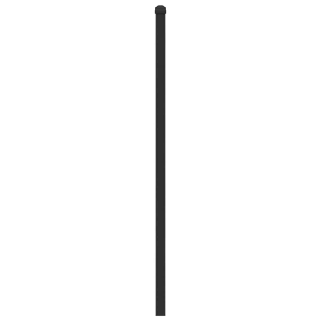 vidaXL Tăblie de pat, stejar fumuriu, 80 cm, lemn prelucrat și oțel