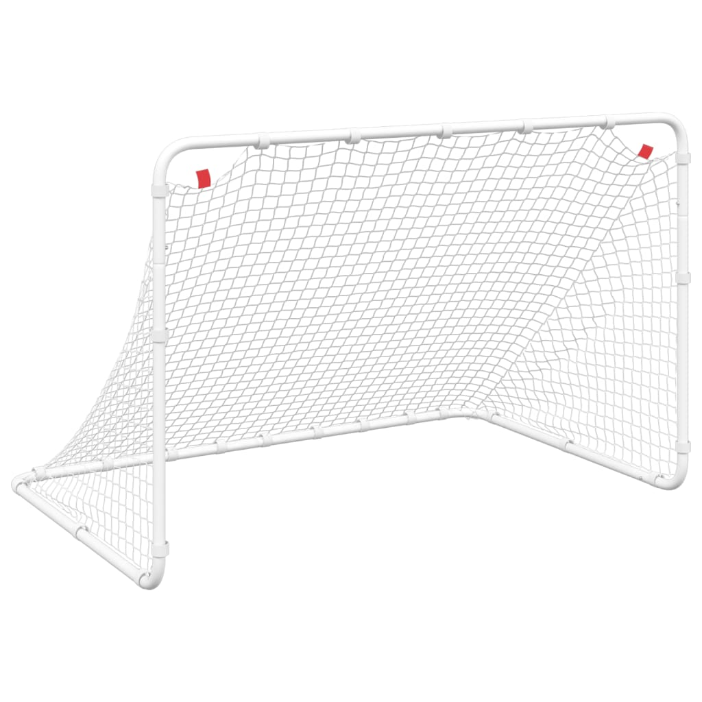vidaXL Poartă de fotbal, alb, 122x81x81 cm, oțel vidaXL Poartă de fotbal, alb, 122x81x81 cm, oțel