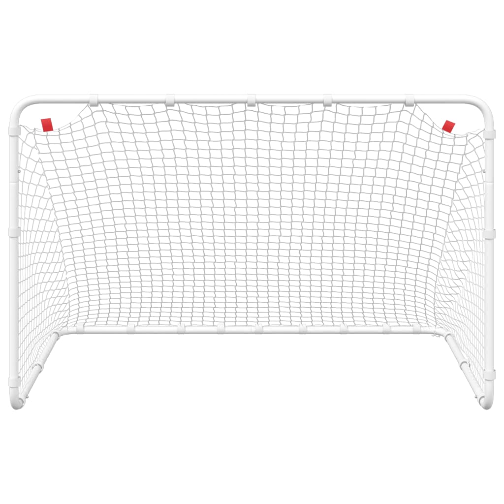 vidaXL Poartă de fotbal, alb, 122x81x81 cm, oțel vidaXL Poartă de fotbal, alb, 122x81x81 cm, oțel