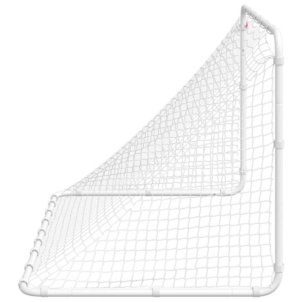 vidaXL Poartă de fotbal, alb, 122x81x81 cm, oțel vidaXL Poartă de fotbal, alb, 122x81x81 cm, oțel