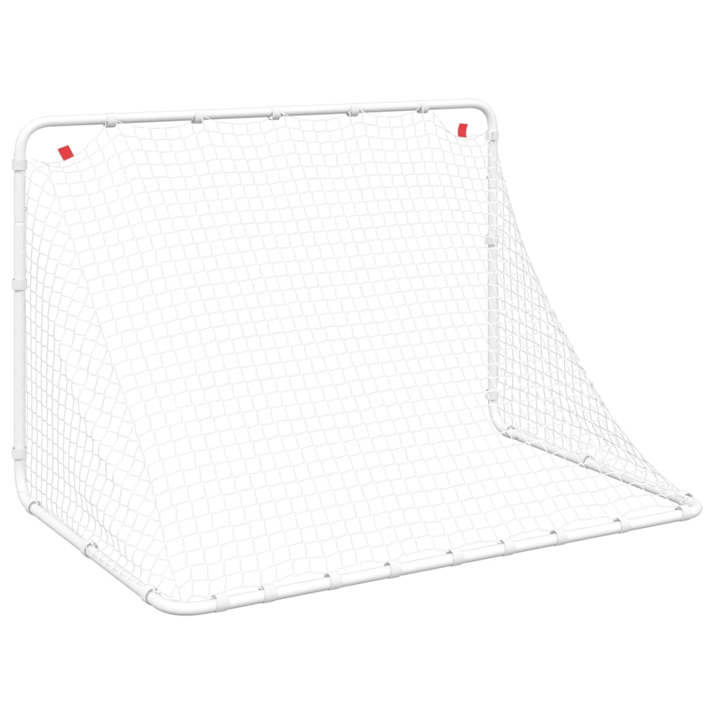 vidaXL Poartă de fotbal, alb, 122x81x81 cm, oțel vidaXL Poartă de fotbal, alb, 122x81x81 cm, oțel