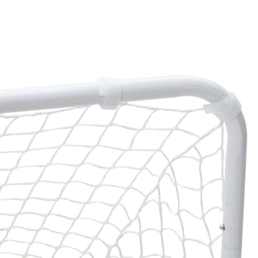 vidaXL Poartă de fotbal, alb, 122x81x81 cm, oțel vidaXL Poartă de fotbal, alb, 122x81x81 cm, oțel