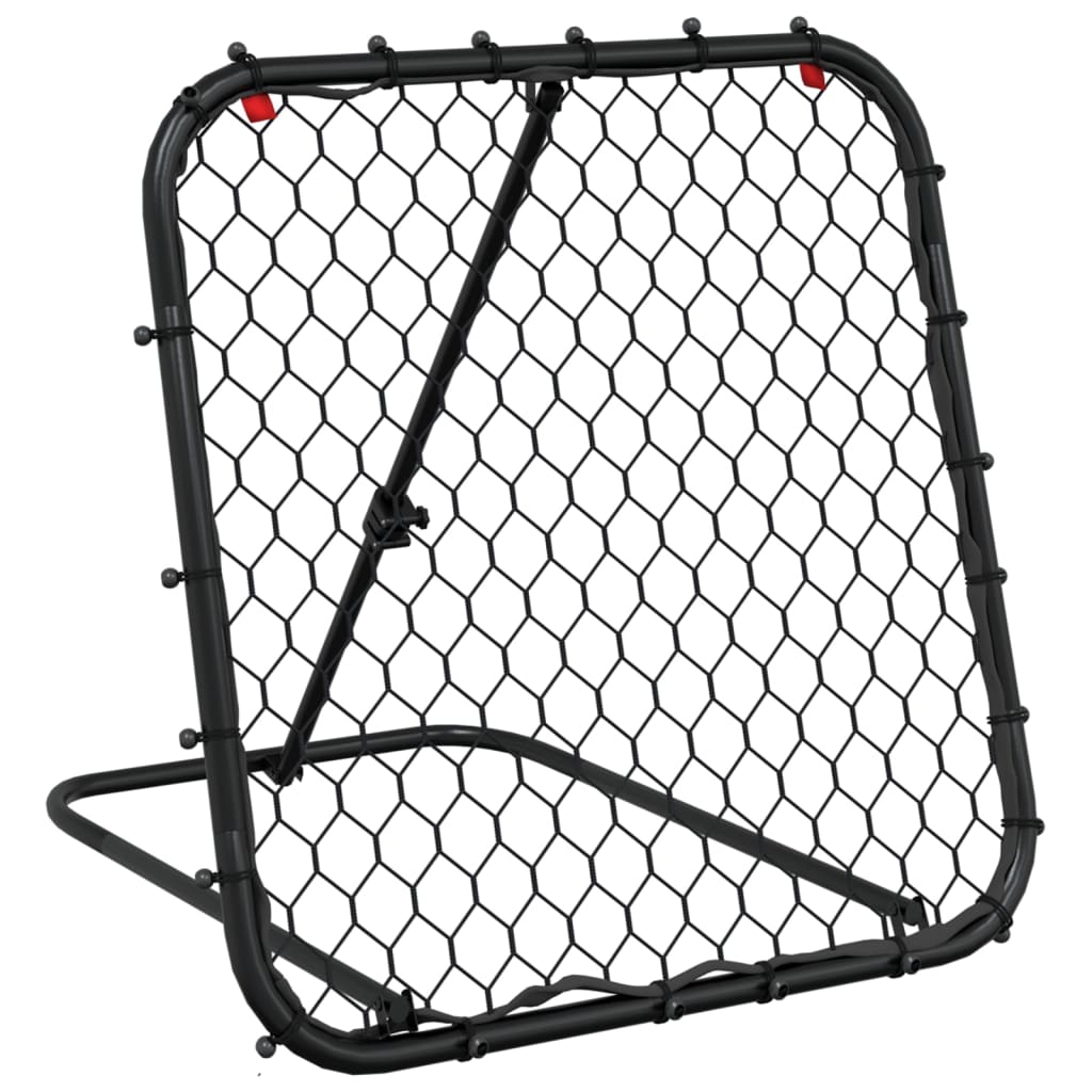 vidaXL Plasă de ricoșeu fotbal, reglabilă, negru, 84x73x60-80 cm, oțel vidaXL Plasă de ricoșeu fotbal, reglabilă, negru, 84x73x60-80 cm, oțel