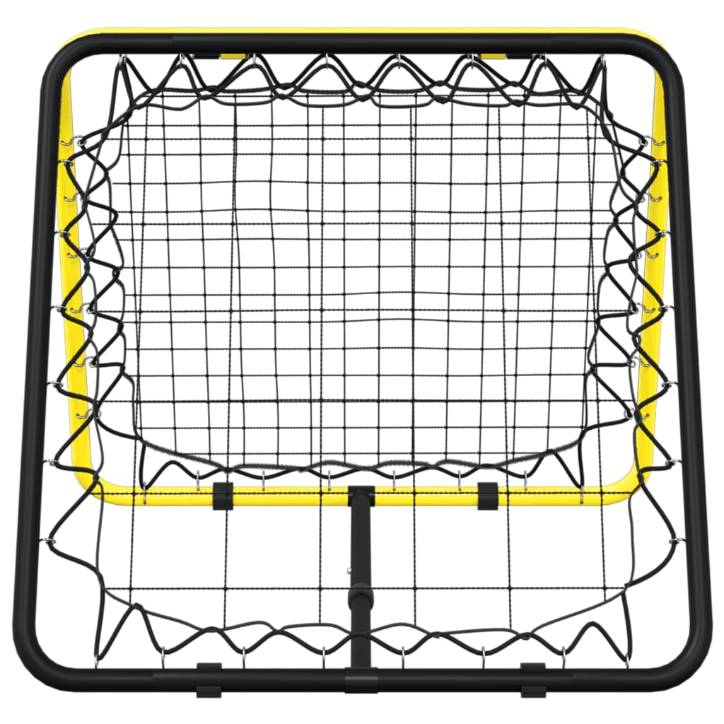 vidaXL Plasă de ricoșeu fotbal dublă, reglabilă, galben/negru, oțel vidaXL Plasă de ricoșeu fotbal dublă, reglabilă, galben/negru, oțel