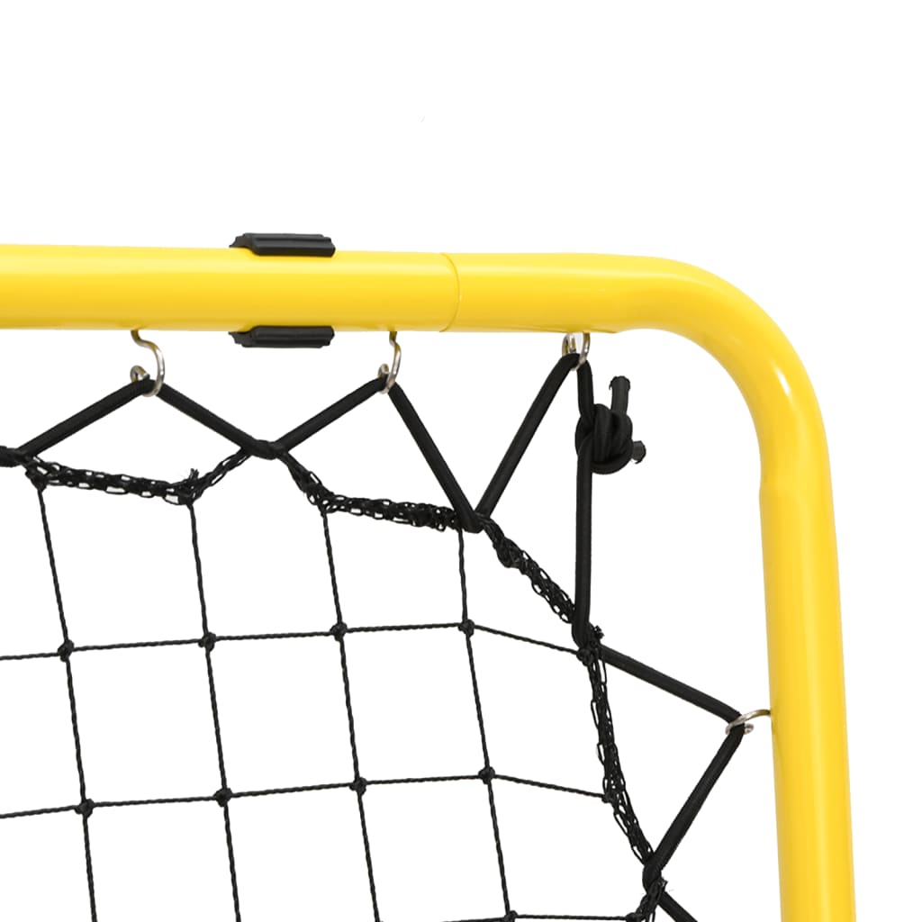 vidaXL Plasă de ricoșeu fotbal dublă, reglabilă, galben/negru, oțel vidaXL Plasă de ricoșeu fotbal dublă, reglabilă, galben/negru, oțel