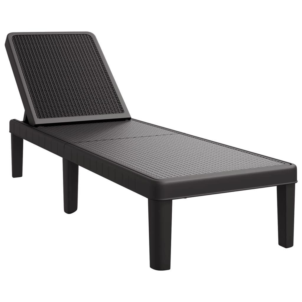 vidaXL Șezlong reglabil în înălțime în 4 direcții, 155,5x57x28 cm, PP vidaXL Șezlong reglabil în înălțime în 4 direcții, 155,5x57x28 cm, PP