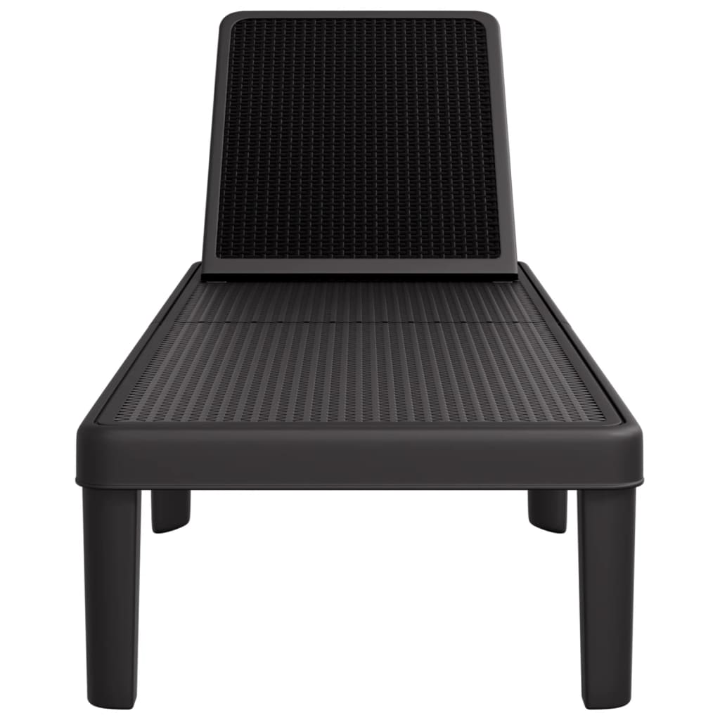 vidaXL Șezlong reglabil în înălțime în 4 direcții, 155,5x57x28 cm, PP vidaXL Șezlong reglabil în înălțime în 4 direcții, 155,5x57x28 cm, PP