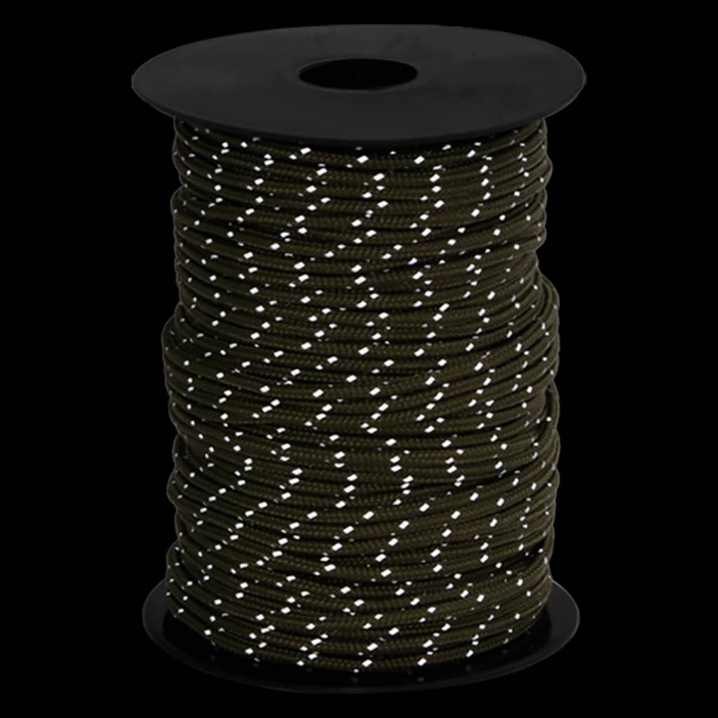 vidaXL Funie pentru cort cu benzi reflectorizante și chei, 50 m, 3 mm vidaXL Funie pentru cort cu benzi reflectorizante și chei, 50 m, 3 mm