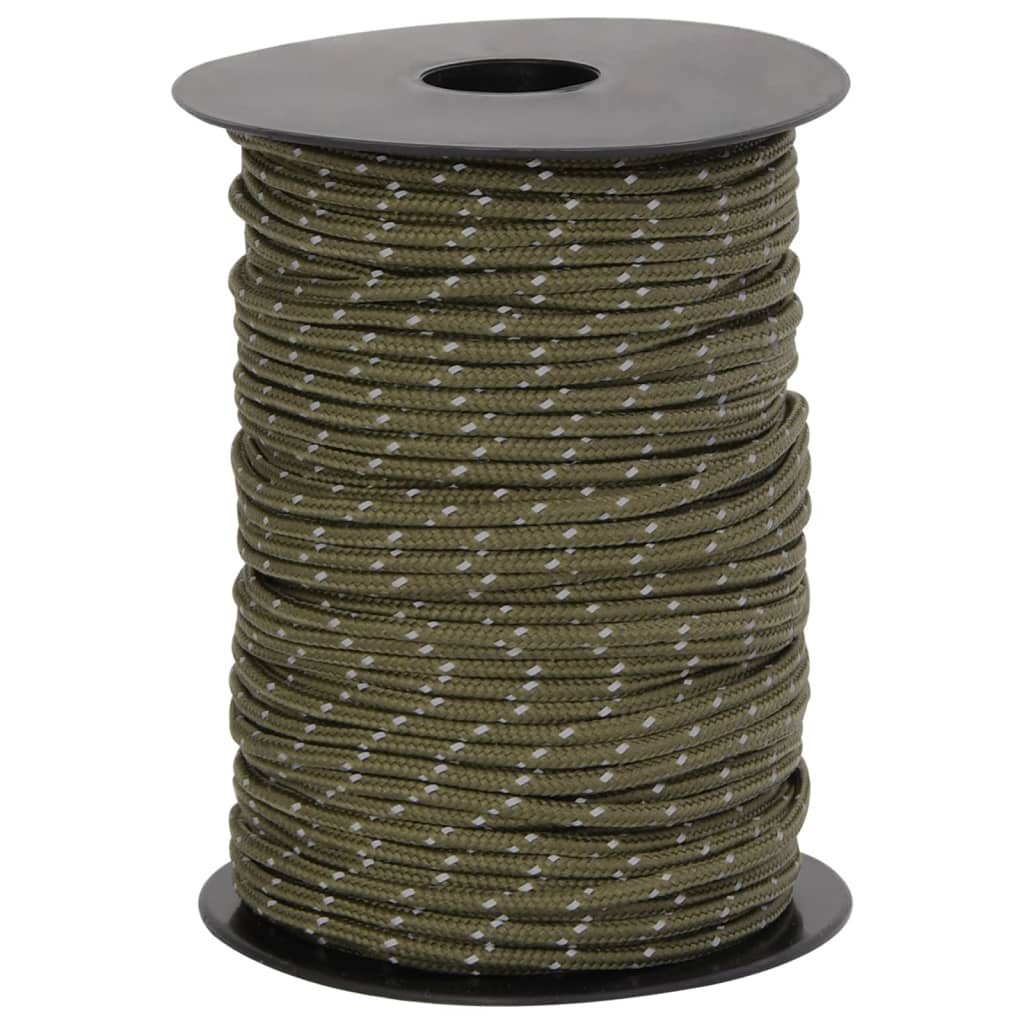 vidaXL Funie pentru cort cu benzi reflectorizante și chei, 50 m, 3 mm vidaXL Funie pentru cort cu benzi reflectorizante și chei, 50 m, 3 mm