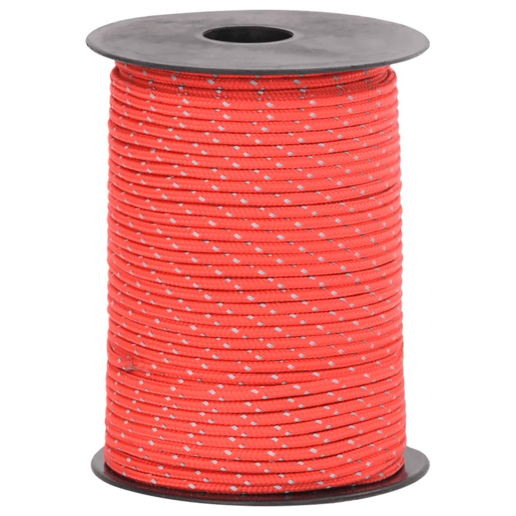 vidaXL Funie pentru cort cu benzi reflectorizante și chei, 50 m, 3 mm vidaXL Funie pentru cort cu benzi reflectorizante și chei, 50 m, 3 mm
