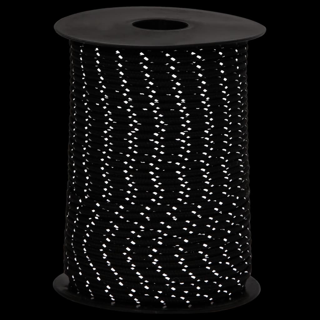 vidaXL Funie pentru cort cu benzi reflectorizante și chei, 50 m, 3 mm vidaXL Funie pentru cort cu benzi reflectorizante și chei, 50 m, 3 mm