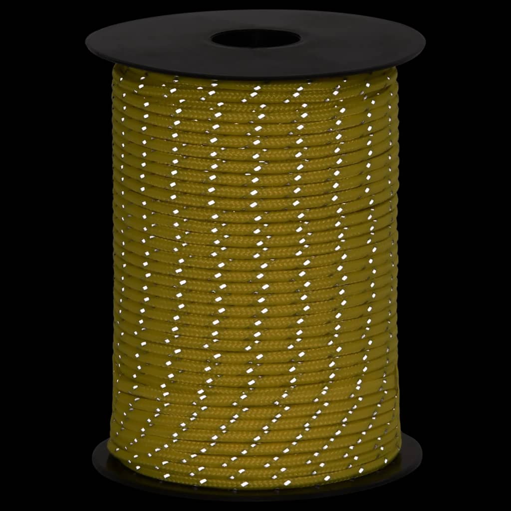 vidaXL Funie pentru cort cu benzi reflectorizante și chei, 50 m, 3 mm vidaXL Funie pentru cort cu benzi reflectorizante și chei, 50 m, 3 mm