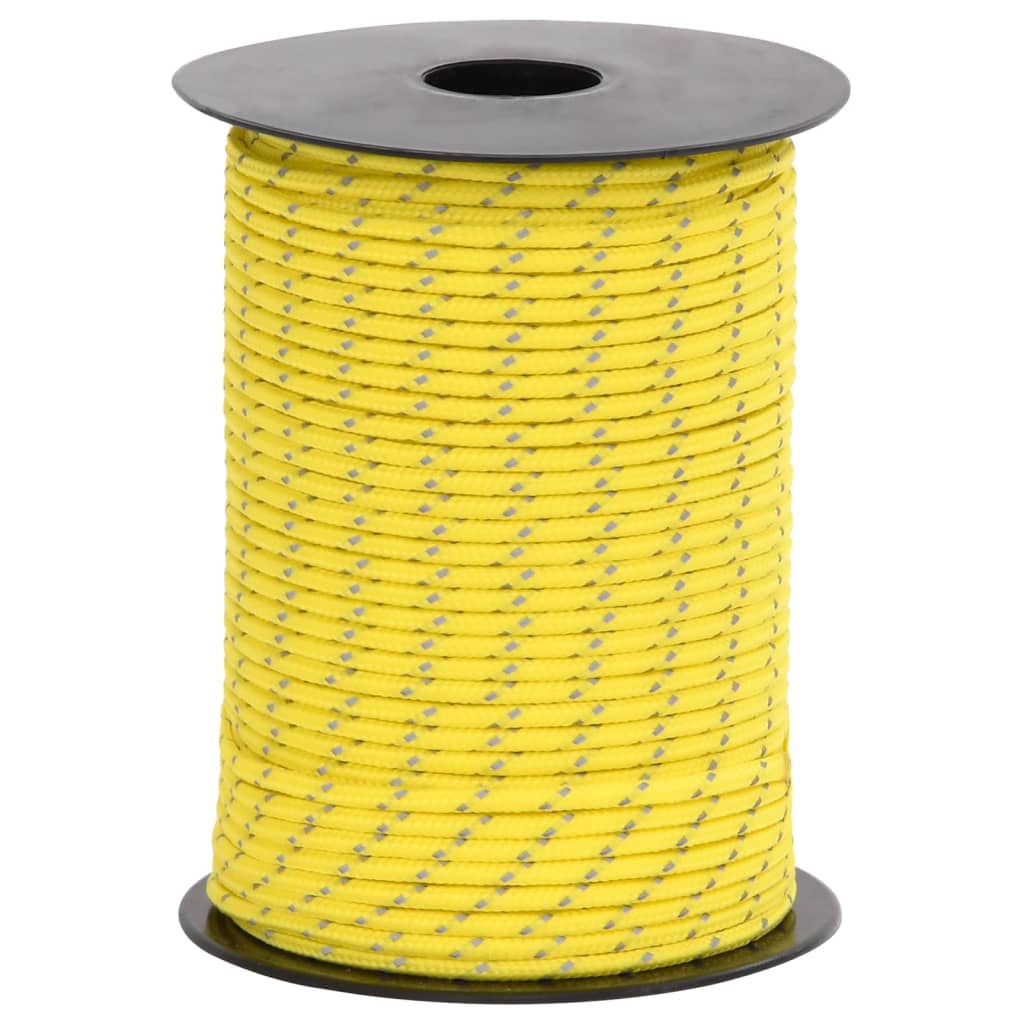 vidaXL Funie pentru cort cu benzi reflectorizante și chei, 50 m, 3 mm vidaXL Funie pentru cort cu benzi reflectorizante și chei, 50 m, 3 mm