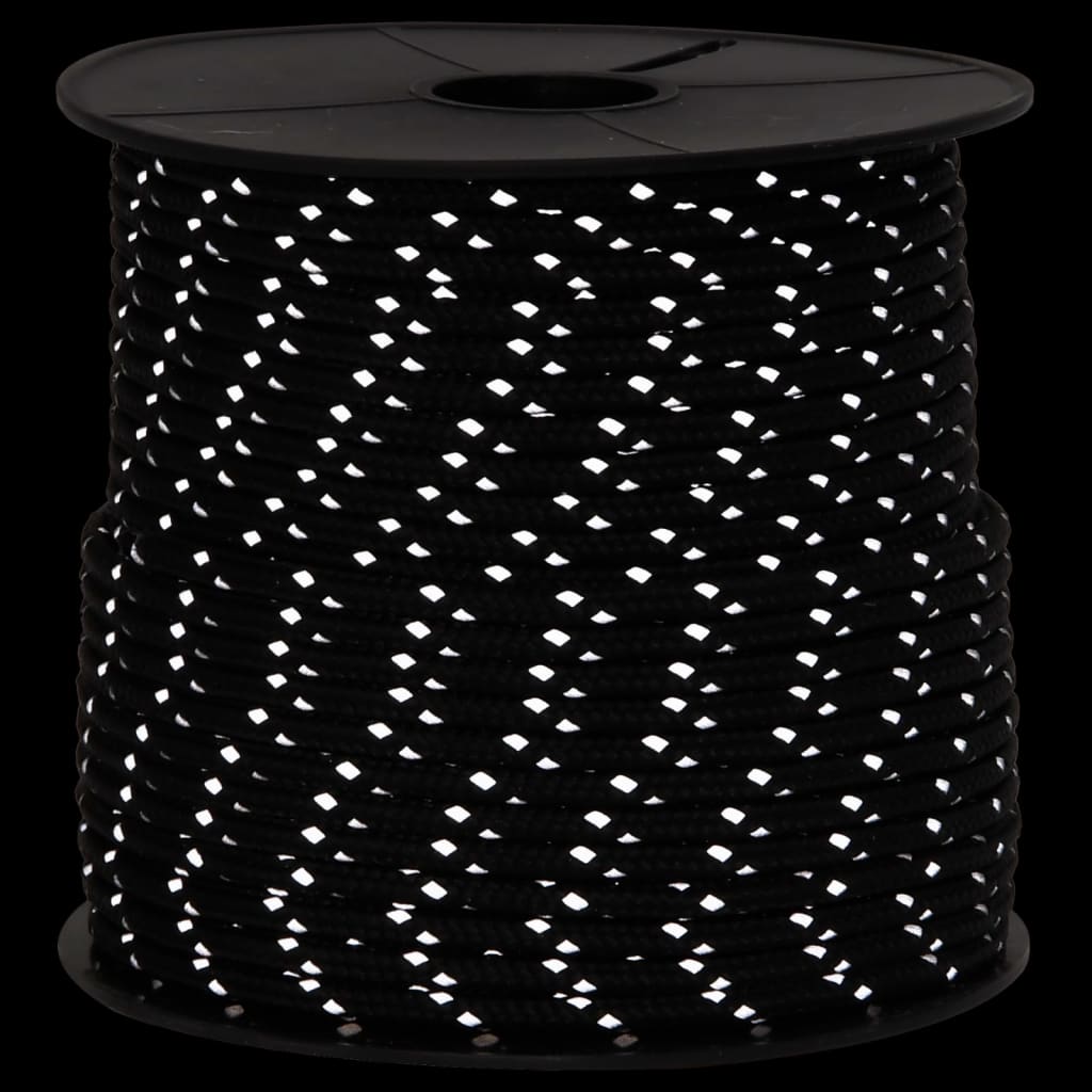 vidaXL Funie pentru cort cu benzi reflectorizante și chei, 50 m, 4 mm vidaXL Funie pentru cort cu benzi reflectorizante și chei, 50 m, 4 mm