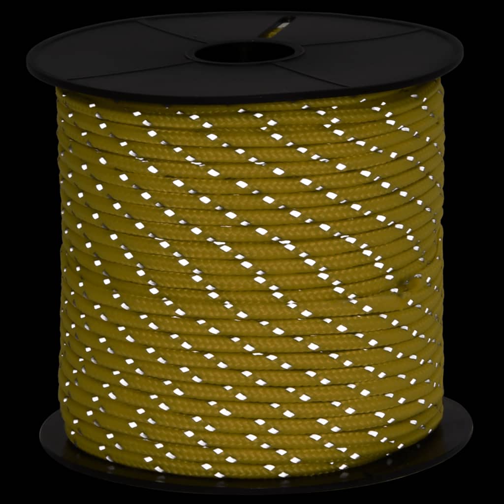 vidaXL Funie pentru cort cu benzi reflectorizante și chei, 50 m, 4 mm