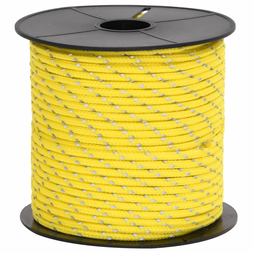 vidaXL Funie pentru cort cu benzi reflectorizante și chei, 50 m, 4 mm
