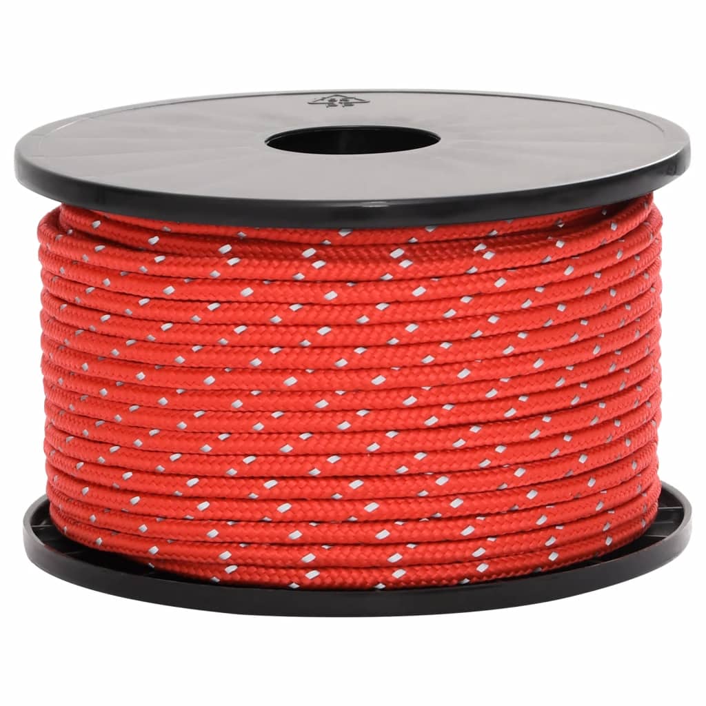 vidaXL Funie pentru cort cu benzi reflectorizante și chei, 50 m, 5 mm vidaXL Funie pentru cort cu benzi reflectorizante și chei, 50 m, 5 mm