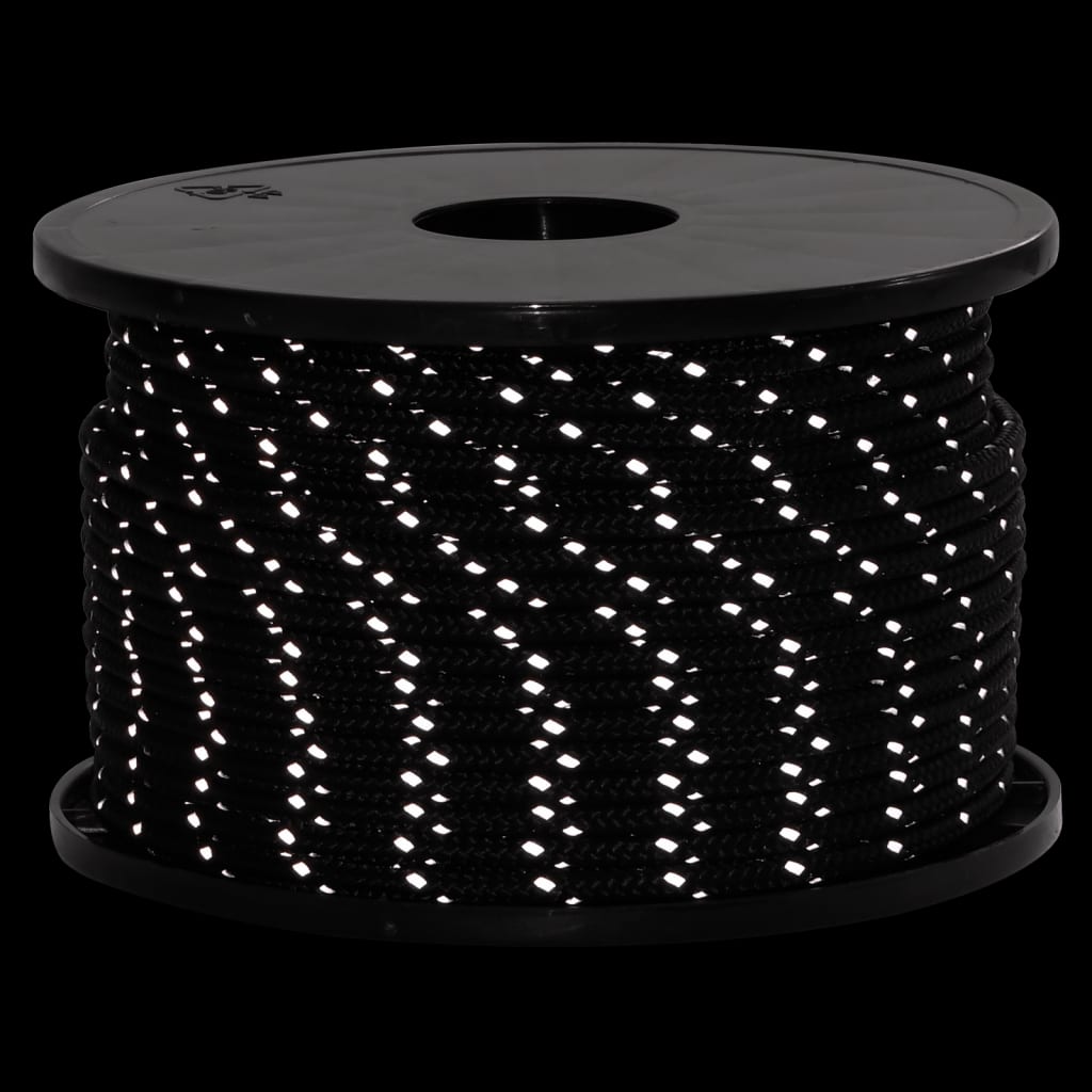 vidaXL Funie pentru cort cu benzi reflectorizante și chei, 50 m, 5 mm