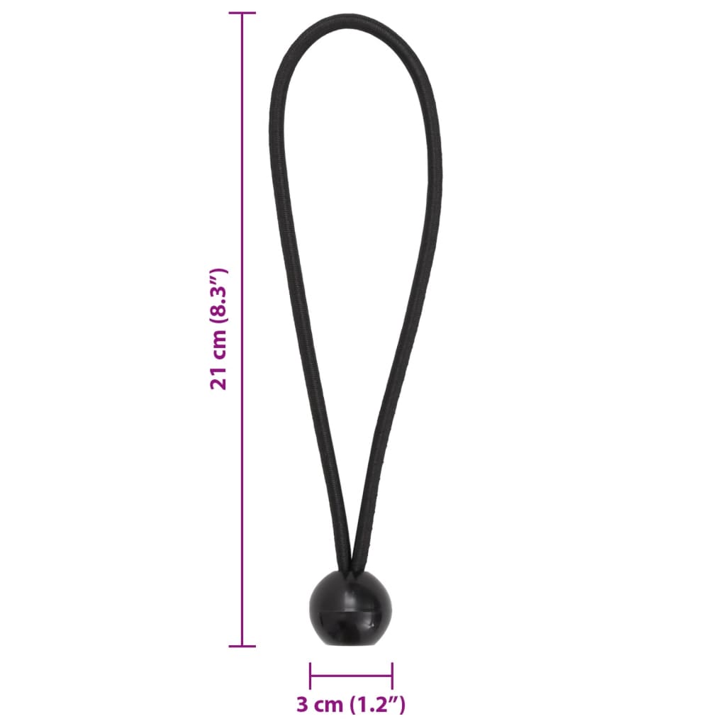 vidaXL Corzi elastice cu bile, 50 buc., 21 x 0,5 cm vidaXL Corzi elastice cu bile, 50 buc., 21 x 0,5 cm