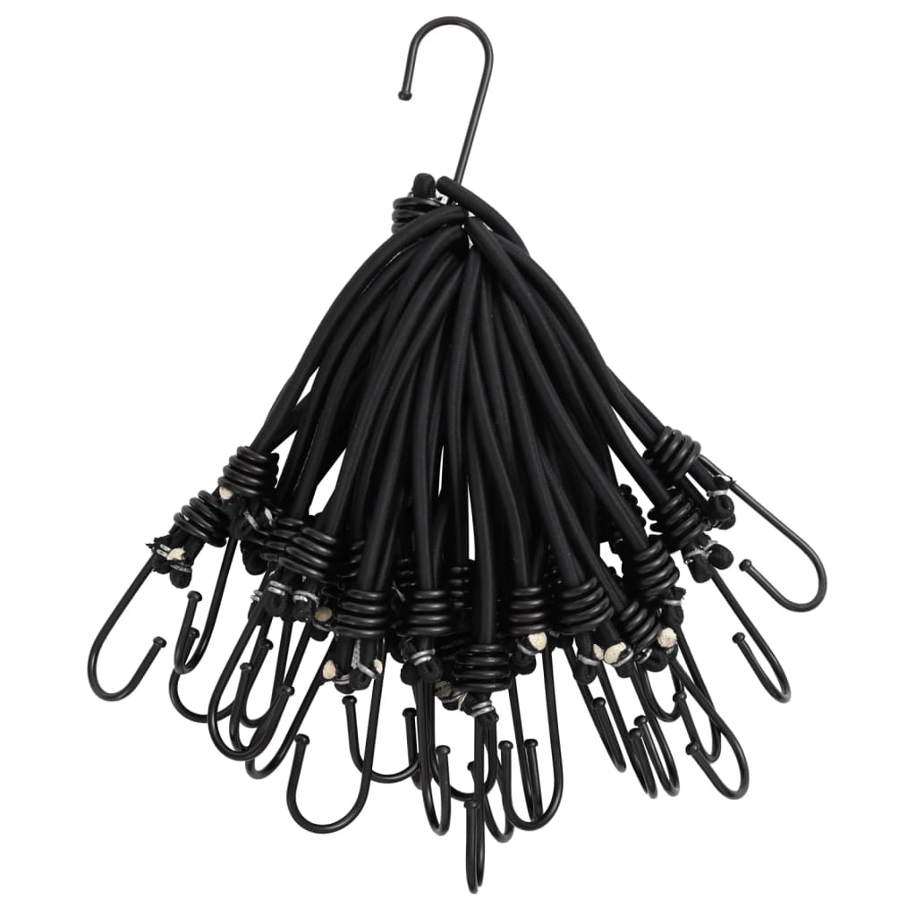 vidaXL Funie elastică cu cârlige, 50 buc., 17 cm vidaXL Funie elastică cu cârlige, 50 buc., 17 cm