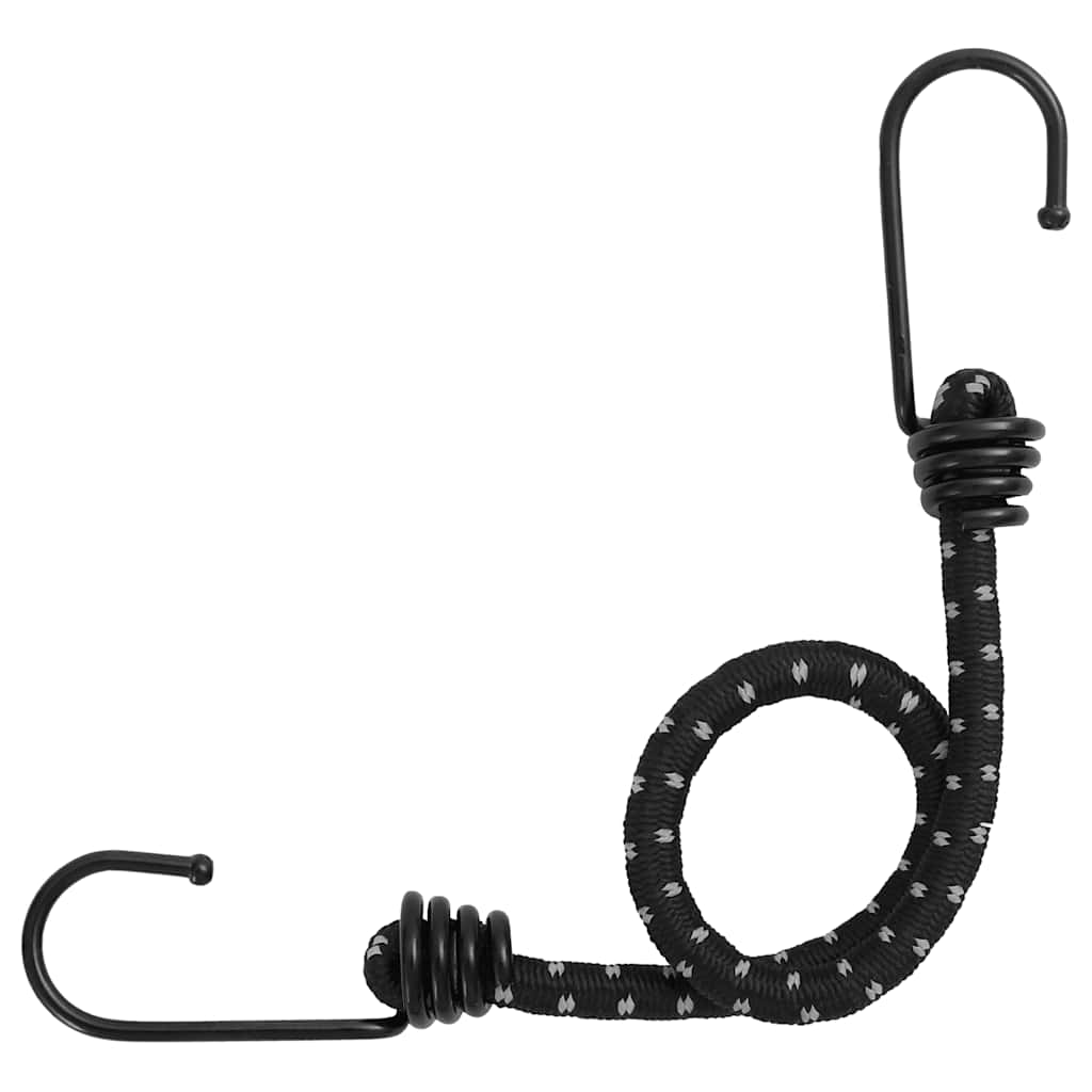 vidaXL Corzi elastice cu benzi reflectorizante/cârlige 25 buc. 38 cm vidaXL Corzi elastice cu benzi reflectorizante/cârlige 25 buc. 38 cm