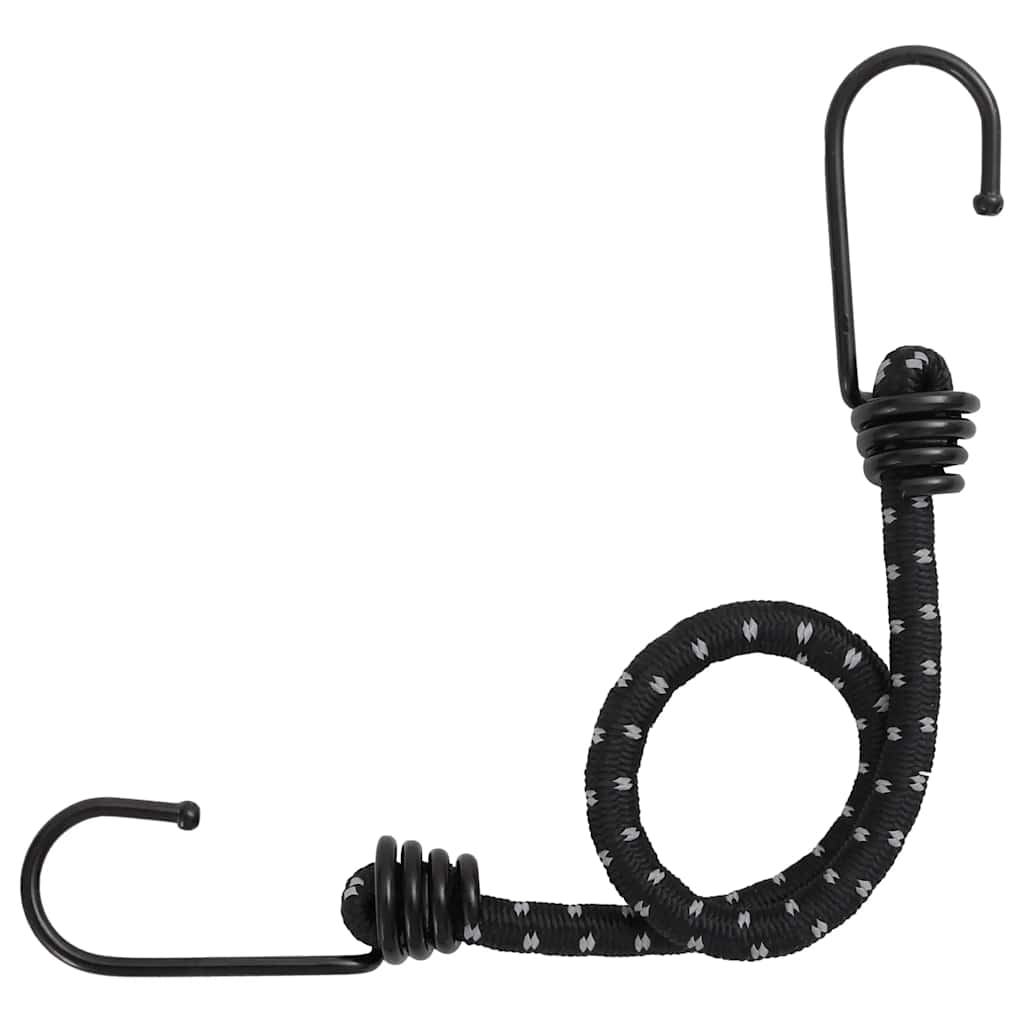 vidaXL Corzi elastice cu benzi reflectorizante/cârlige 50 buc. 38 cm vidaXL Corzi elastice cu benzi reflectorizante/cârlige 50 buc. 38 cm
