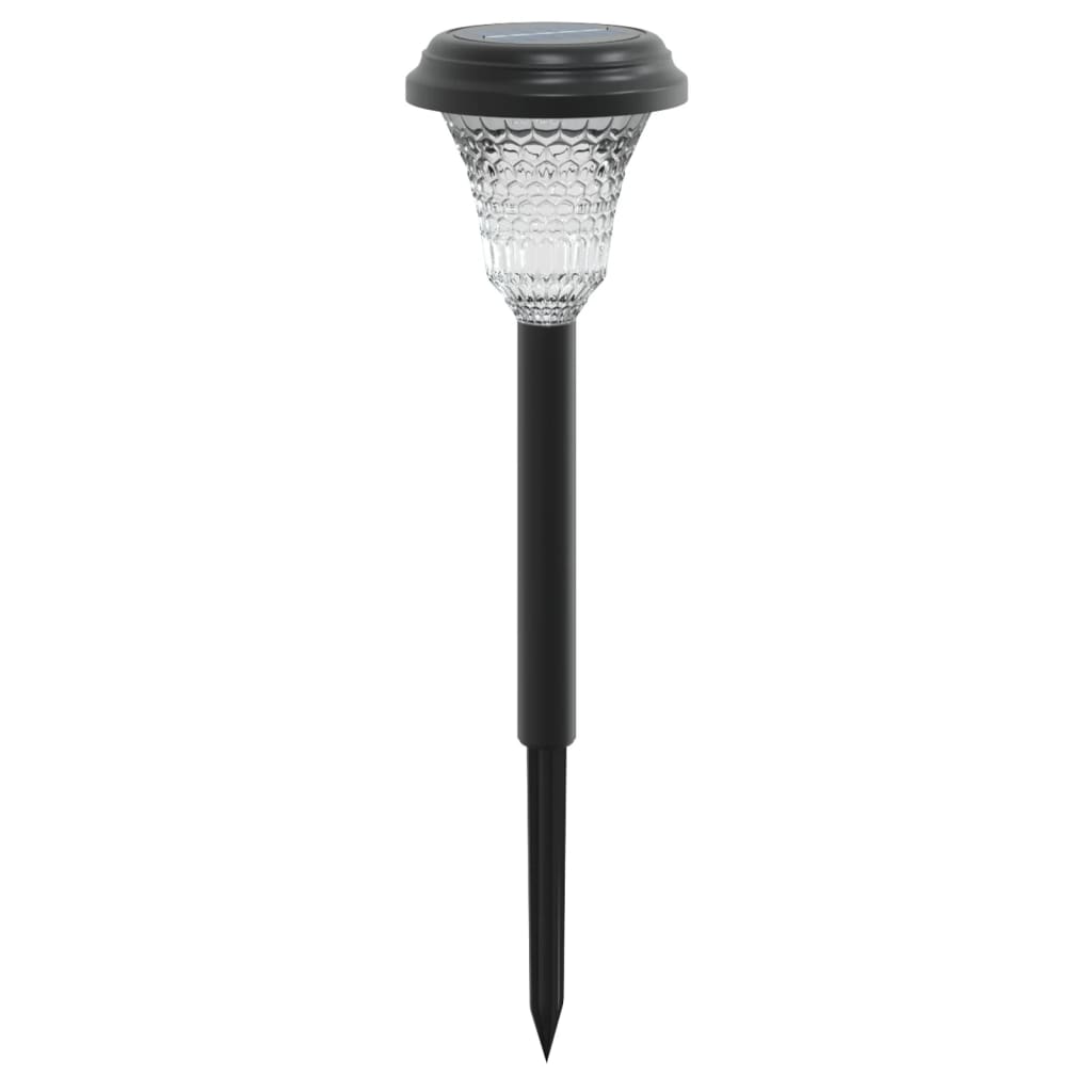 vidaXL Lămpi solare alei cu țăruși de pământ 12 buc., alb