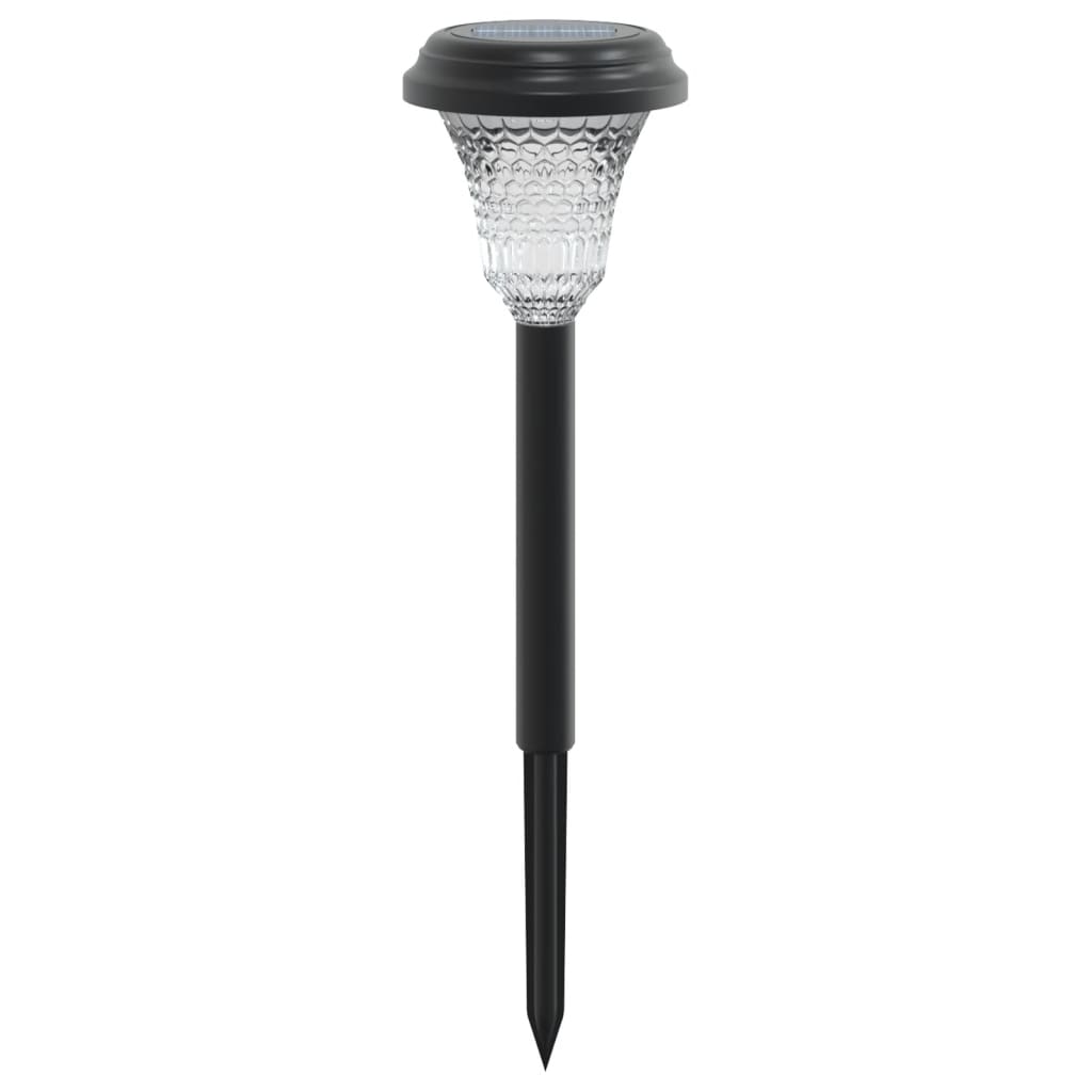 vidaXL Lămpi solare alei cu țăruși de pământ 12 buc., alb