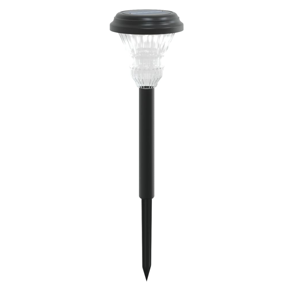 vidaXL Lămpi solare alei cu țăruși de pământ 12 buc., alb