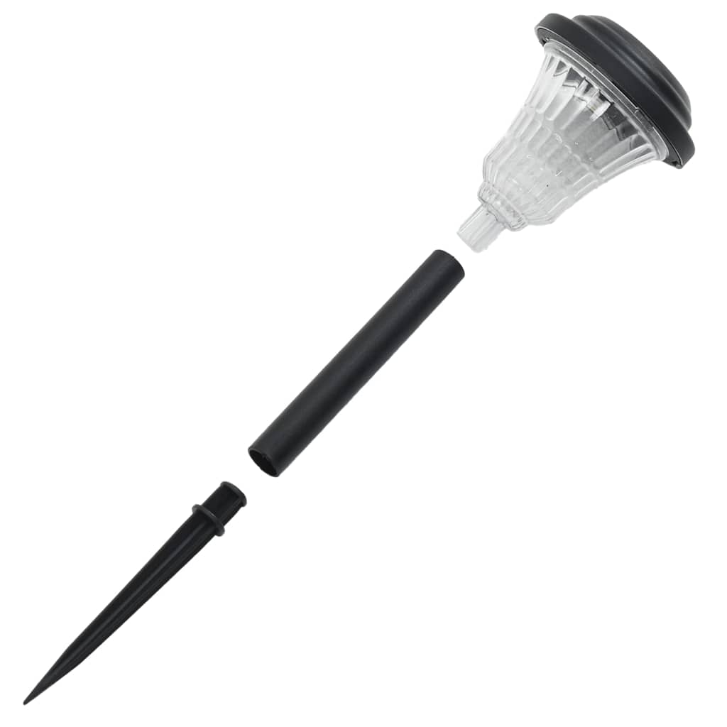 vidaXL Lămpi solare alei cu țăruși de pământ 12 buc., alb