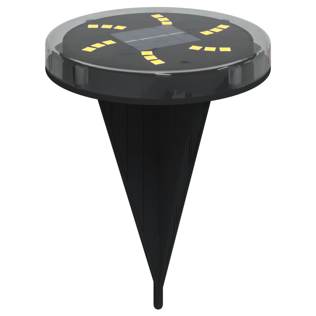 vidaXL Lămpi solare cu țăruși de sol pentru exterior, 4 buc. alb cald