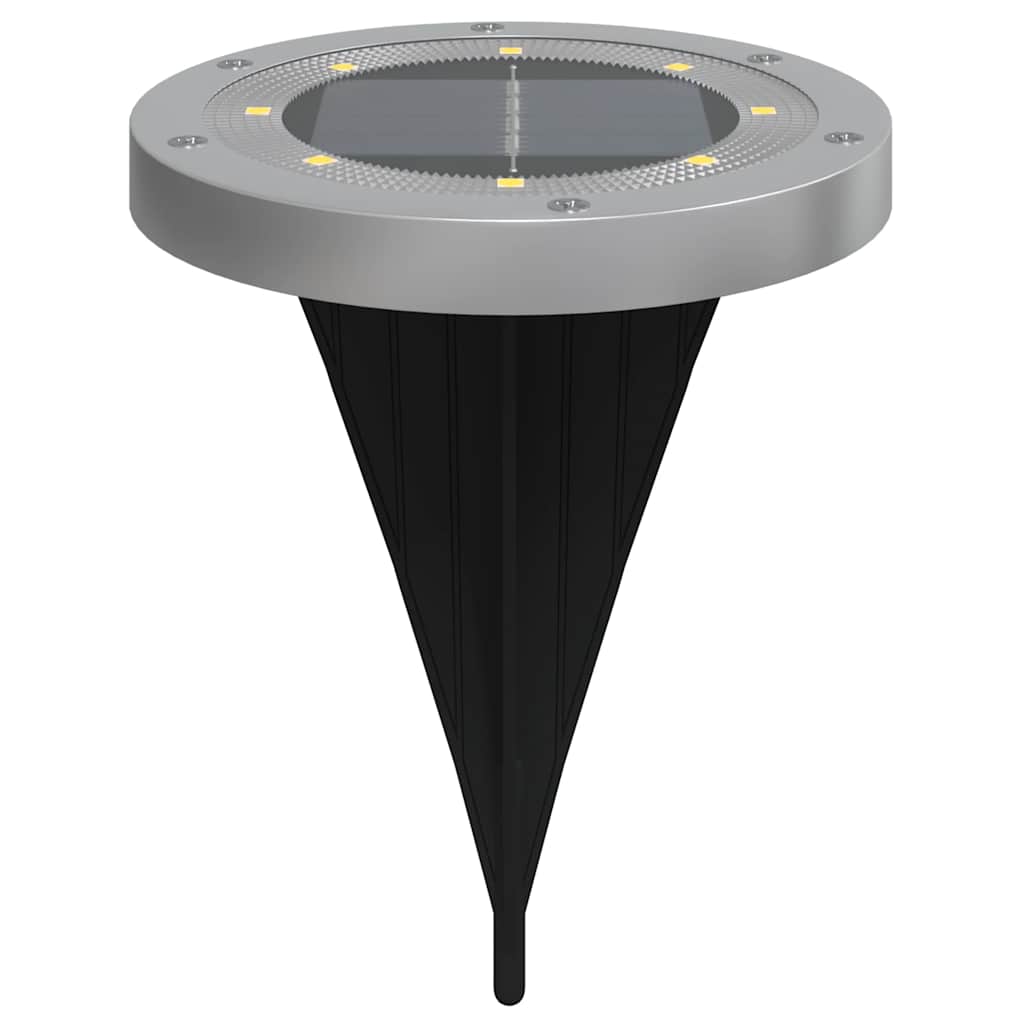 vidaXL Lămpi solare cu țăruși de sol pentru exterior, 4 buc. alb cald
