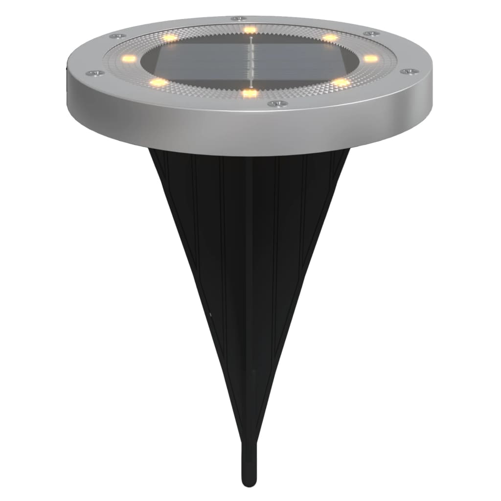 vidaXL Lămpi solare cu țăruși de sol pentru exterior, 12 buc. alb cald