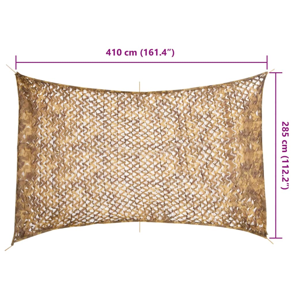vidaXL Plasă de camuflaj cu geantă de depozitare, nisipiu, 410x285 cm vidaXL Plasă de camuflaj cu geantă de depozitare, nisipiu, 410x285 cm