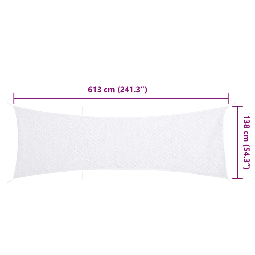 vidaXL Plasă de camuflaj cu geantă de depozitare, alb, 613x138 cm vidaXL Plasă de camuflaj cu geantă de depozitare, alb, 613x138 cm