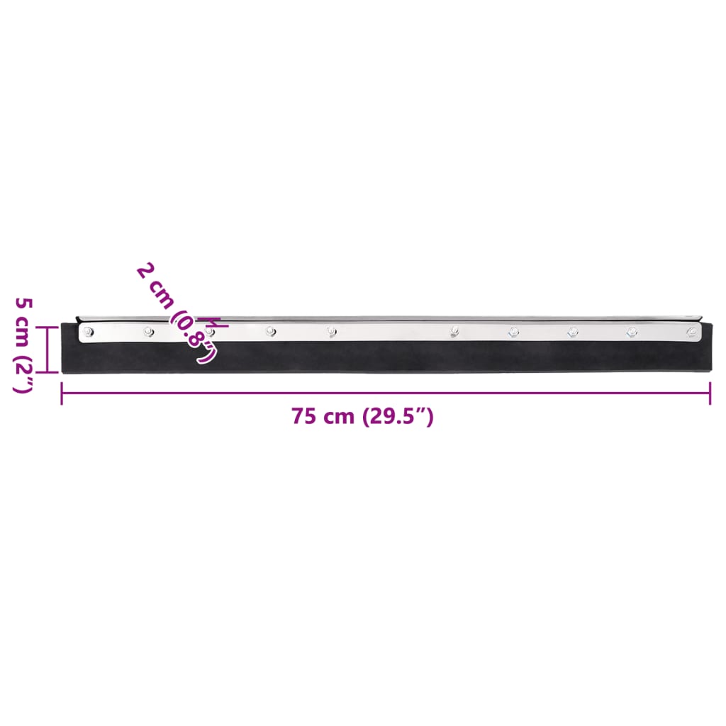 vidaXL Capete raclete de podea, 5 buc., 75x2x5 cm, oțel și cauciuc vidaXL Capete raclete de podea, 5 buc., 75x2x5 cm, oțel și cauciuc