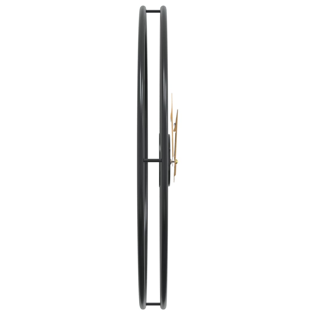 vidaXL Ceas de perete, negru, Ø50 cm, fier