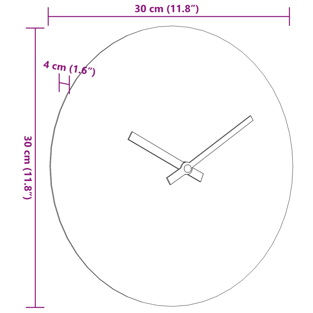 vidaXL Ceas de perete galben și negru, Ø30 cm, lemn prelucrat vidaXL Ceas de perete galben și negru, Ø30 cm, lemn prelucrat