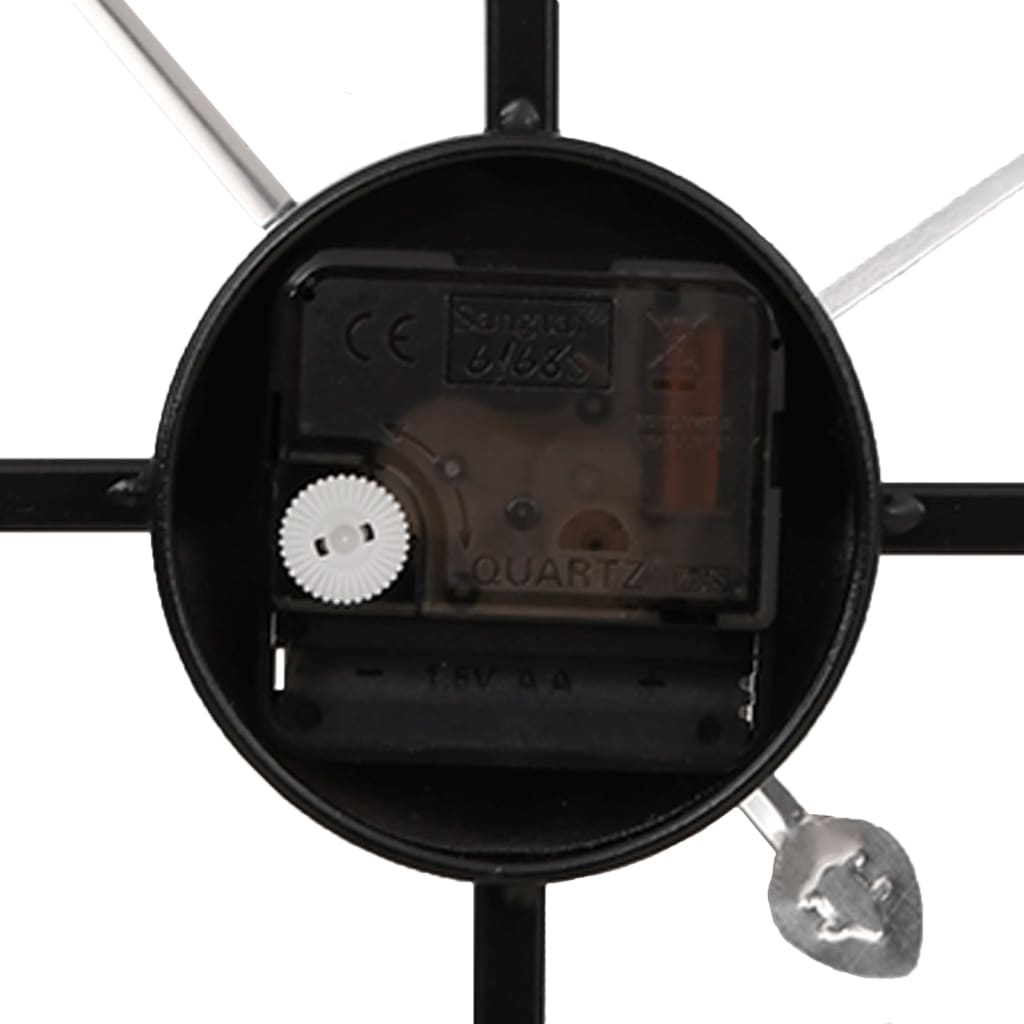 vidaXL Ceas de perete, negru, Ø50 cm, fier vidaXL Ceas de perete, negru, Ø50 cm, fier